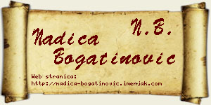 Nadica Bogatinović vizit kartica